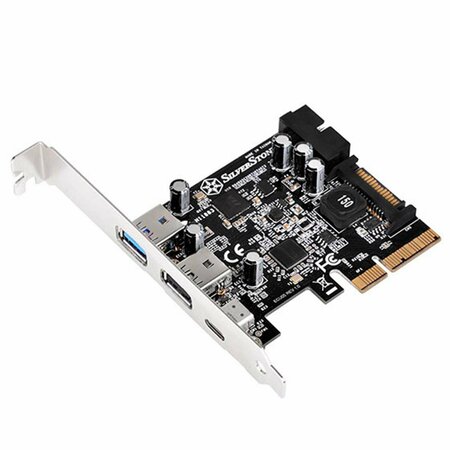 SILVERSTONE USB 3.1 & 3.0 Pcie Card with External Type C & Internal 19 Pin Connector SI476536